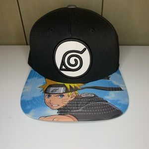 Naruto Shippuden Collection Anime Snapback Baseball Cap Hat NWOT